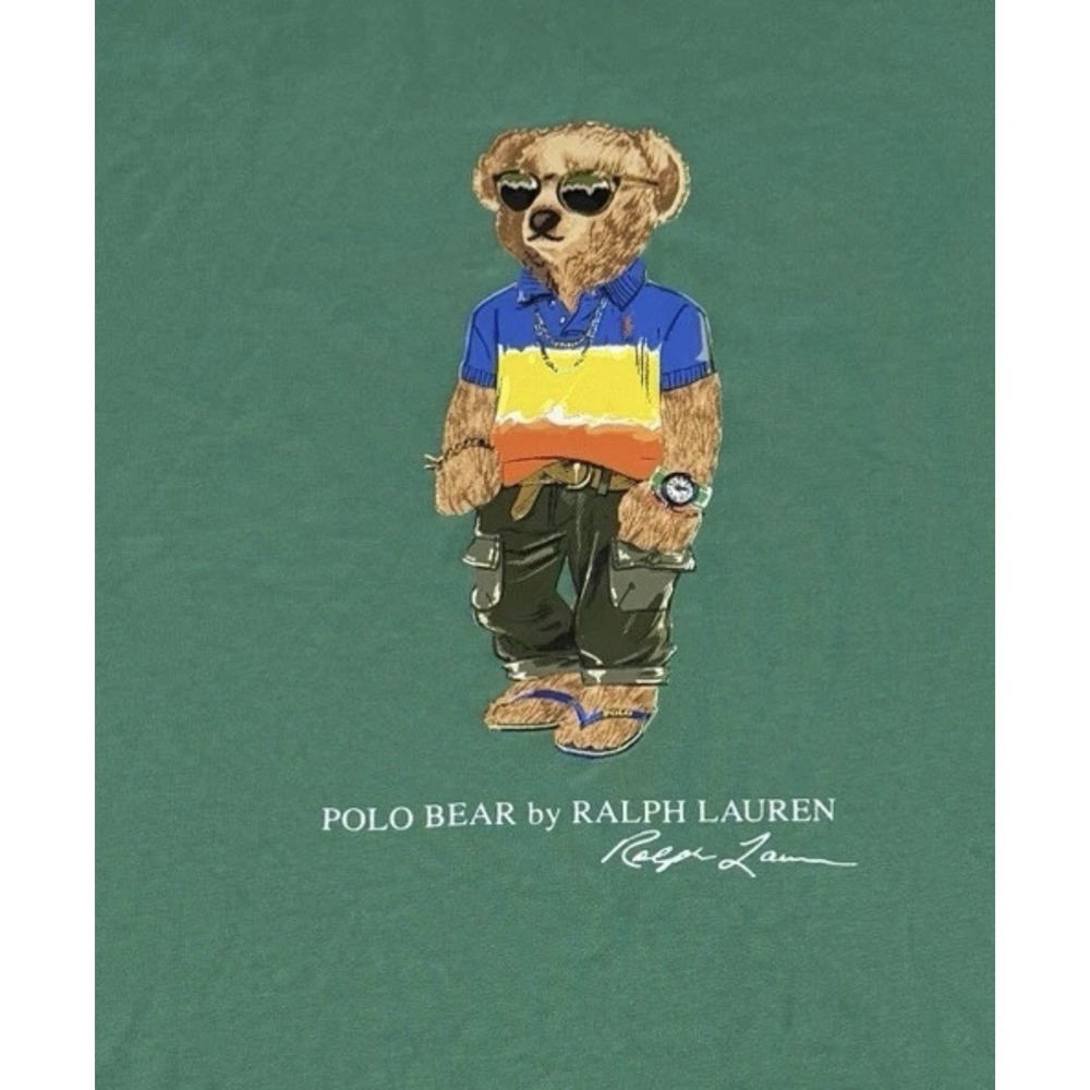 Polo Ralph Lauren Mens Classic Fit Crew Neck Green Bear Tee XXL NWT